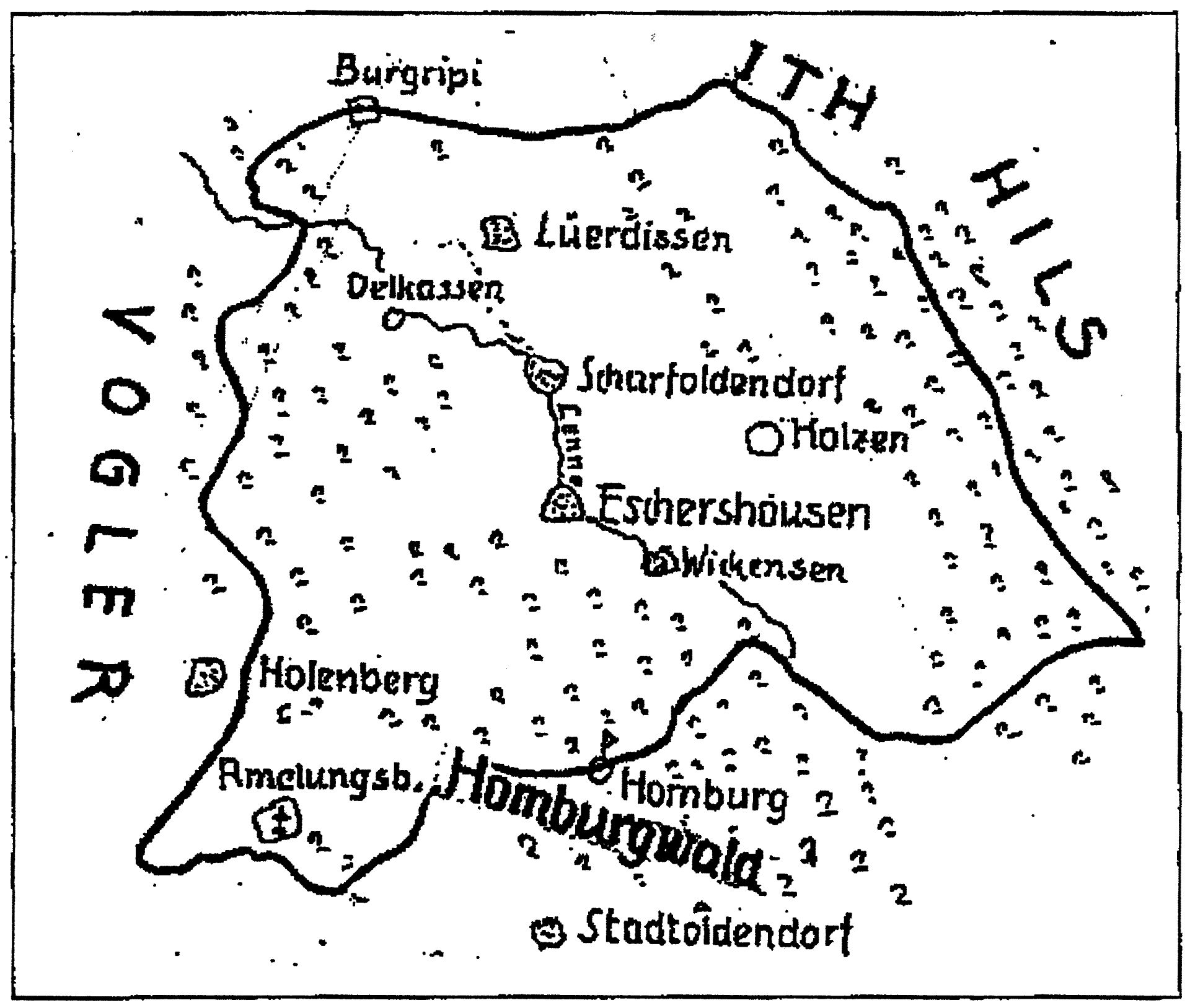 Karte des Gaus Wikanafelde